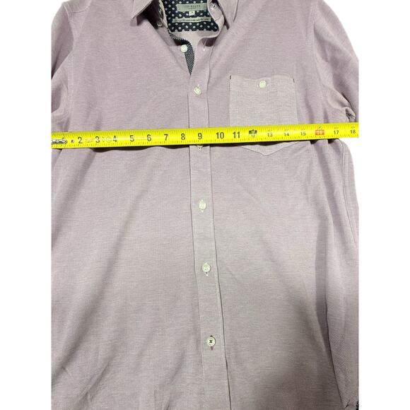 Ted Baker London Purple Textured Button-Up Shirt Size 3 (M) - Picture 4 of 9